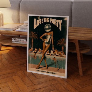 Impresión disco, cartel de bola de discoteca, cartel de los años 70, arte de pared negro, arte psicodélico, cartel trippy, cartel vintage, impresión estética, arte de pared de moda