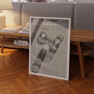 Impresión tipográfica, arte de los años 70, arte de pared de moda, cartel psicodélico, impresión estética, cartel vintage, arte de pared trippy, cartel de periódico retro