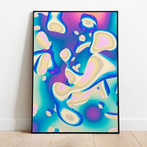 Trendy Wall Art Print, Aura Poster, Retro Gradient Poster, Grainy Gradient, Affirmation Poster, Aesthetic Room Decor, Psychedelic Home Decor