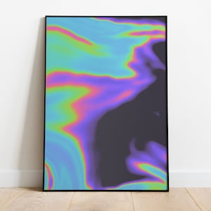 Aura Poster, Retro Gradient Poster, Grainy Gradient, Dorm Decor, Retro Aura Gradient, Aesthetic Room Decor, Psychedelic Home Decor