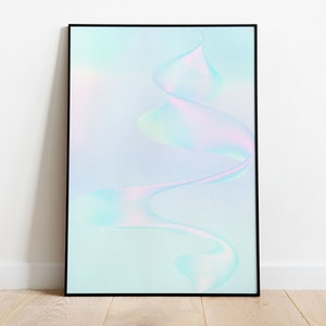 Aura Poster, Retro Gradient Poster, Grainy Gradient, Affirmation Poster, Dorm Decor, Aesthetic Room Decor, Psychedelic Home Decor