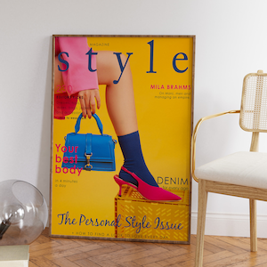 70s Style Magazine Cover Art Print: Retro Fashion Poster (Digital Download)