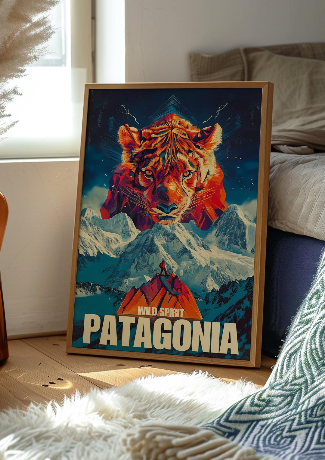Tiger Patagonia Poster: Mountain Adventure Art Print - Etsy