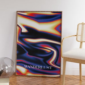 Abstract Gradient Art Print: Psychedelic Home Decor (Digital Download)