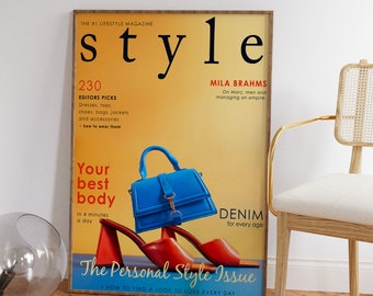 70s Style Magazin Poster: Retro Fashion Print (Digitaler Download)