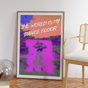 Retro Disco Magazine Poster: 70s Psychedelic Wall Art (Digital Download)