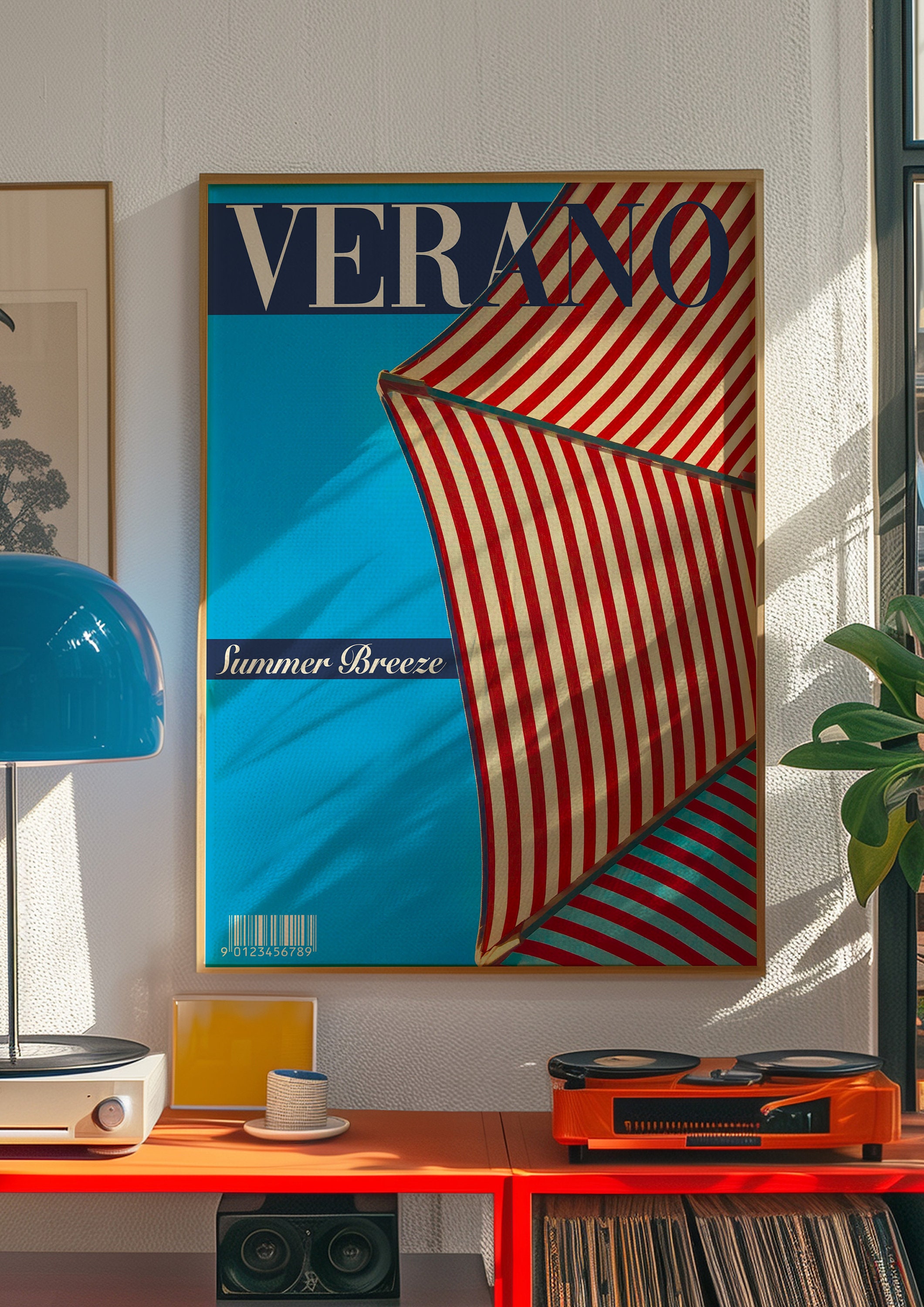 Verano Sommer Poster: 70er Jahre Retro Wandbild (Digitaler Download)