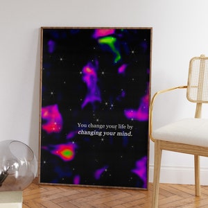 Aura Energy Print: Positive Affirmation Gradient Wall Art (Digital Download)