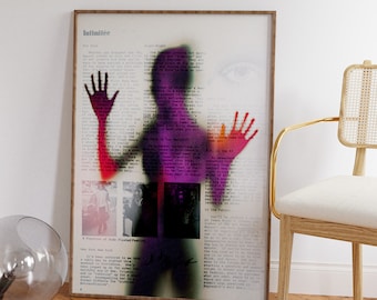 Newspaper Typography Print: Retro 70s Psychedelic Wall Art (Digital Download)
