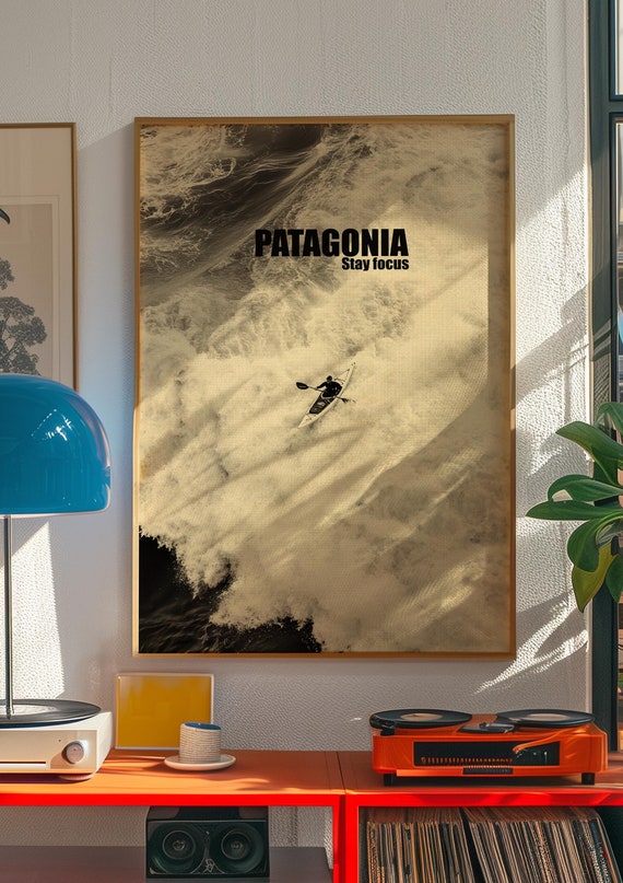 Patagonia Paddling Print: Retro Water Sports Art (Digital Download)