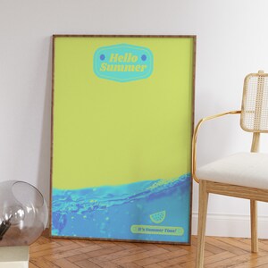 Retro Summer Wall Art: Vintage Beach Print (Digital Download)