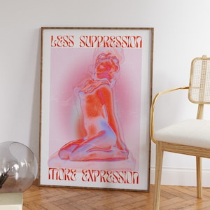 Spirituelle Affirmation Kunstdruck, Farbverlauf Wandkunst, Trendy Wandkunst Druck, Manifest Wandkunst, spiritueller Kunstdruck der 70er Jahre, druckbare Wandkunst