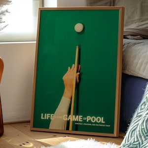 Billiards Wall Art: Pool Game Strategy Print (Digital Download)