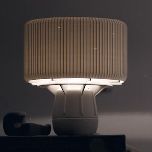 New Sleek Lo-fi Bedside Lamp | Table Lamp | Desk Lamp | Home Decoration | Night Light Lamp | Ceramic Lamp | Modern Style Lamp In White