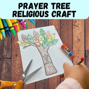 Grow in Faith Tree Craft Printable – Printable Bible Activity with Scripture-Filled Items - Sunday School, VBS, Homeschool Christian Craft