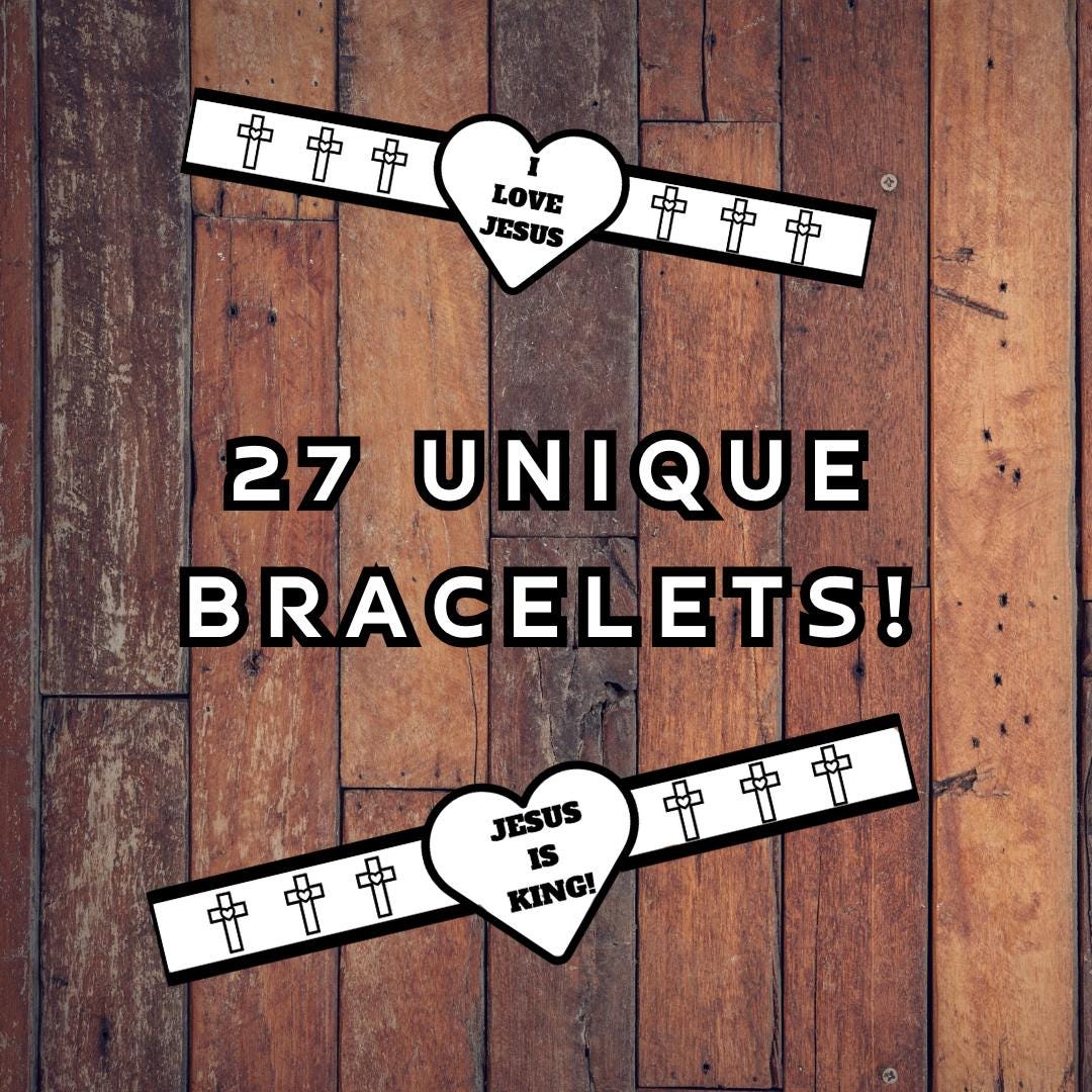 Jesus Loves Me Paper Bracelet Craft Printable | Bible Coloring ...