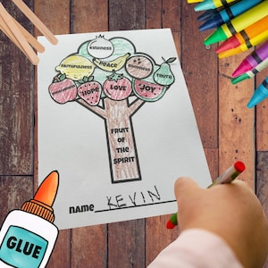 Fruit of The Spirit Craft Printable – Printable Bible Activity with Scripture-Filled Items - Sunday School, VBS, Homeschool Christian Craft