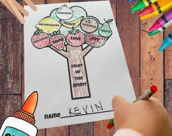 Fruit of The Spirit Craft Printable – Printable Bible Activity with Scripture-Filled Items - Sunday School, VBS, Homeschool Christian Craft