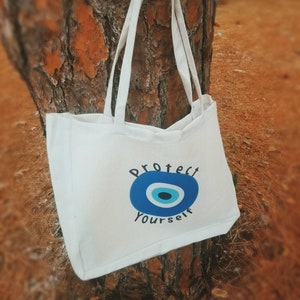 Evil Eye Shoulder Bag AOP Tote Bag Greek Turkish Traditional EvilEye Nazar  Purse