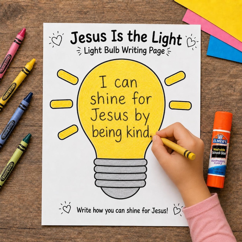 Jesus is the Light Craft | Bible Craft for Kids | Sunday School ...