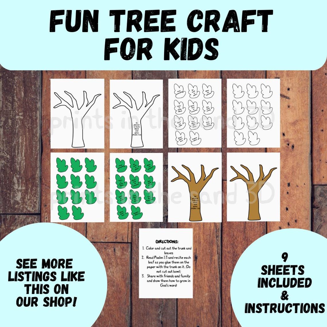 Faith Tree Example Grow in Faith Tree Craft Printable – Printable Bible Activity With ...
