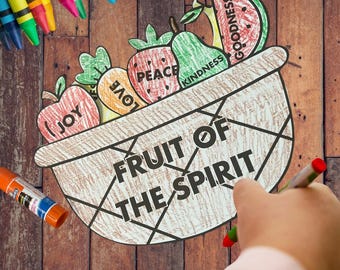 Fruit of the Spirit Basket Craft – Printable Bible Activity with Scripture-Filled Items - Sunday School, VBS, Homeschool Christian Craft