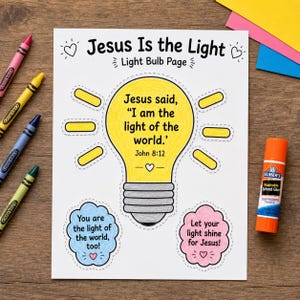 Jesus is the Light Craft | Bible Craft for Kids | Sunday School ...