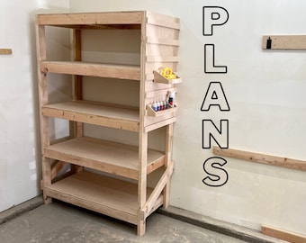 DIY 5-Tier Shelving Unit Plans - Written AND Video