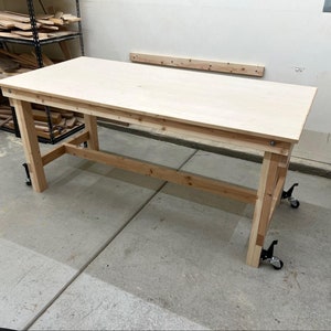 Wall-Mounted Folding Workbench & Miter Saw Station Plan Bundle image 3