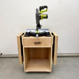 Wall-Mounted Folding Workbench & Miter Saw Station Plan Bundle image 8