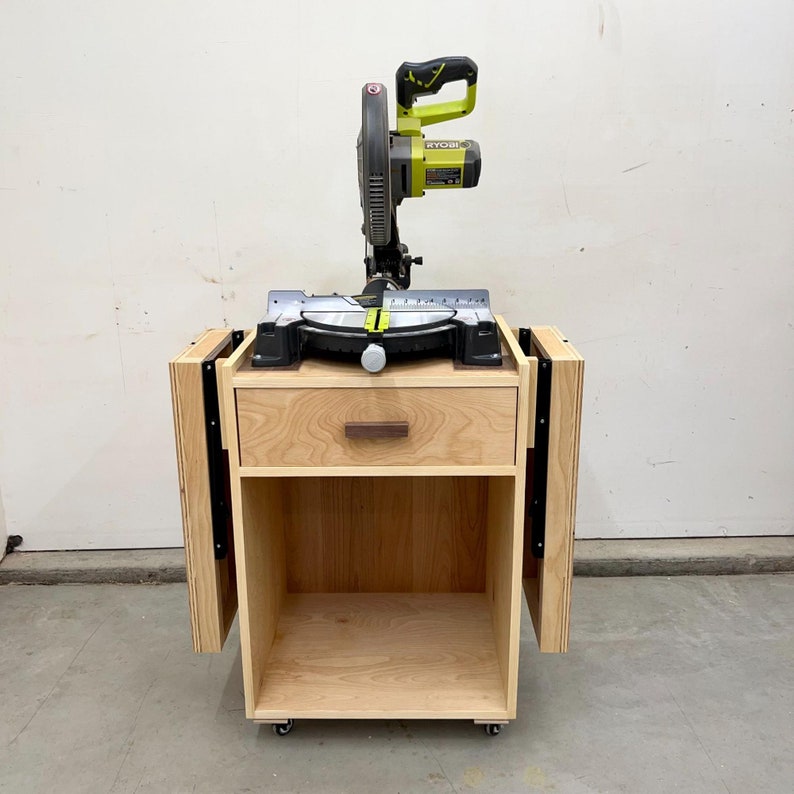 Wall-Mounted Folding Workbench & Miter Saw Station Plan Bundle image 8