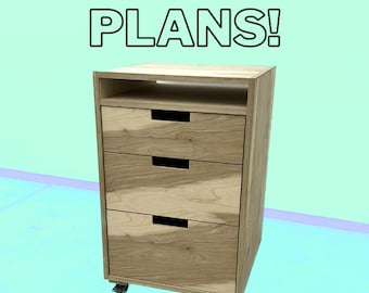 Double-Sided Mobile Cabinet Plans - Imperial AND Metric