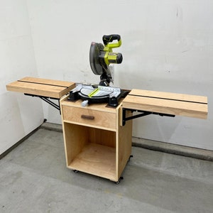 Wall-Mounted Folding Workbench & Miter Saw Station Plan Bundle image 9