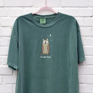 It's Owl Good Funny Shirt Womens Tshirt Owl Lover Gift Gifts Bird T-shirt Cute Animal Shirt Nature Shirt Comfort Colors Oversized Tee