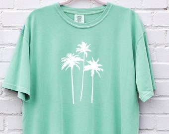 Palm Tree Shirt Palm Trees Beach Shirt Beach Bum Tshirt Summer T-Shirt Vacation T-shirt Oversized Tee Comfort Colors Tee Ocean Tshirt