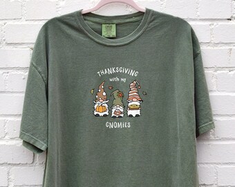 Thanksgiving Gnomes Shirt Thankful Pumpkin Shirt Fall Shirt Funny Thanksgiving Day Tshirt Family Thanksgiving Tshirts Shirts Oversized Tee