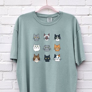 Cat Shirt Cat T Shirt Gift for Cat Lover Tee Cat Mom Shirt Tshirt Gift for Cat Owner Comfort Colors Oversized Shirt