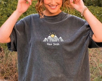 Pine Tree Mountain Shirt Hiking T-Shirt Women's T-shirts Adventure T Shirt Camping Shirt Outdoors Tee Comfort Colors Nature Lover Gift