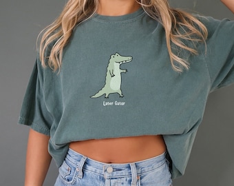 Custom Crocodile Croc T Shirt Funny Pun Alligator Tshirt Gift Gifts T-shirt Shirt Comfort Colors Tee Shirt Oversized Tee