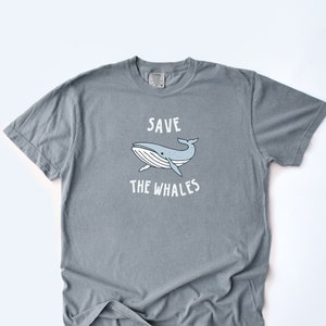 Save the Whales T Shirt Whale Tshirt Gift Gifts T-shirt Ocean Shirt Comfort Colors Tee Summer Shirt Sea Oversized Tee Nautical Shirt