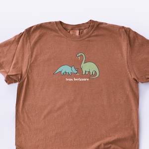 Dinosaur Shirt Dino Tshirt Vegan Tee Vegetarian Herbivore Plant Based Powered By Plants Funny Veggie Animal Rights Gift Gifts Comfort Colors