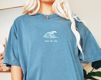 Customizable Ocean Wave T Shirt Funny Pun Ocean Beach Bum Shirt Sea T-shirt Comfort Colors Tee Summer Shirt Oversized T-shirt