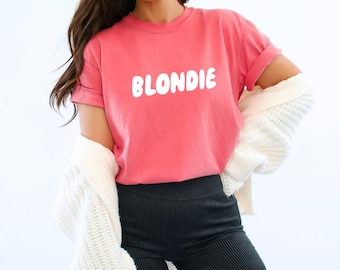 ブロンディシャツ 面白いブロンドシャツ 面白いグラフィックTシャツ かわいいヘアスタイリストシャツ ブロンディTシャツ ブランチTシャツ ウィークエンドシャツ ガールフレンドTシャツ