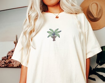 Palm Tree Shirt Beach Tee Beach Bum Tshirt Summer T-Shirt Vacation T-shirt Oversized Comfort Colors Tee Ocean Tshirt
