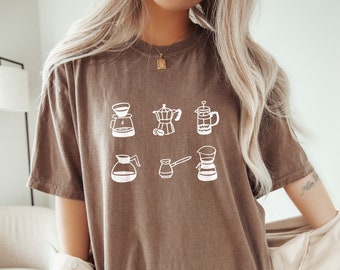 Coffee Shirt Coffee Tshirt Gift for Coffee Lover Tee Women's Shirts Women's Tshirts Oversized Tshirt Comfort Colors Tee