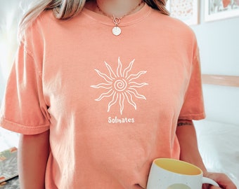 Sun T Shirt Solmates Sunkissed Tee Summer Ocean Beach Oversized Sunshine Trendy Tshirt Comfort Colors Beachy T-shirt