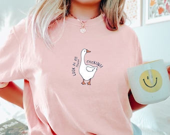 Camisa de ganso ganso t camisa na moda unisex camisa engraçado trocadilho ganso presente presentes camiseta das mulheres camisas conforto cores camiseta de grandes dimensões