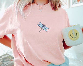 Dragonfly Shirt Insect Tshirt Dragonfly Tee tuin natuurliefhebber Shirt dierenliefhebber cadeau meisjes schattig Comfort kleuren zomer Shirt Oversized Tee