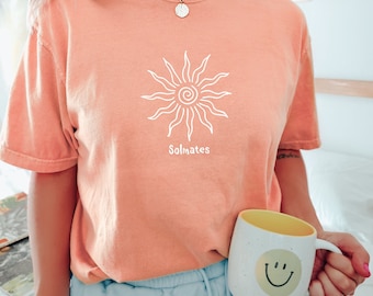 Sun T Shirt Solmates Sunkissed Tee Summer Ocean Beach Oversized Sunshine Trendy Tshirt Comfort Colors Beachy T-shirt