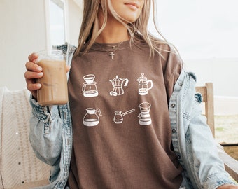 Koffieshirt Leuk koffieliefhebber shirt leraar waardering cadeau terug naar school bibliothecaris shirt leraar leven shirt